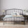 heidi black metal platform bed frame with memory foam mattress