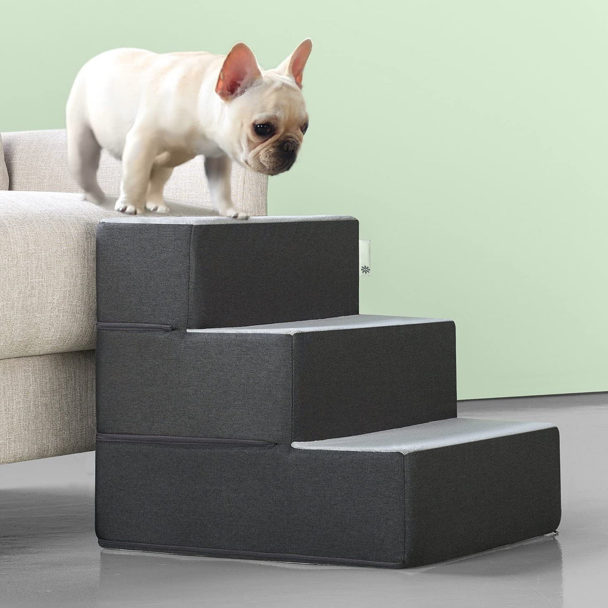 Foam 13”-24” Easy Pet Stairs, Charcoal