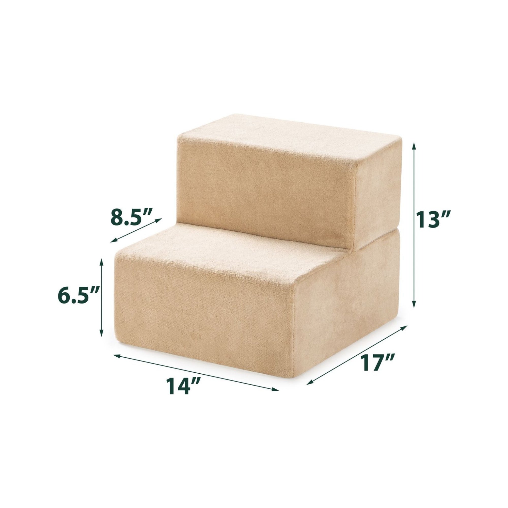 Foam 13”-24” Comfort Pet Stairs, Cream