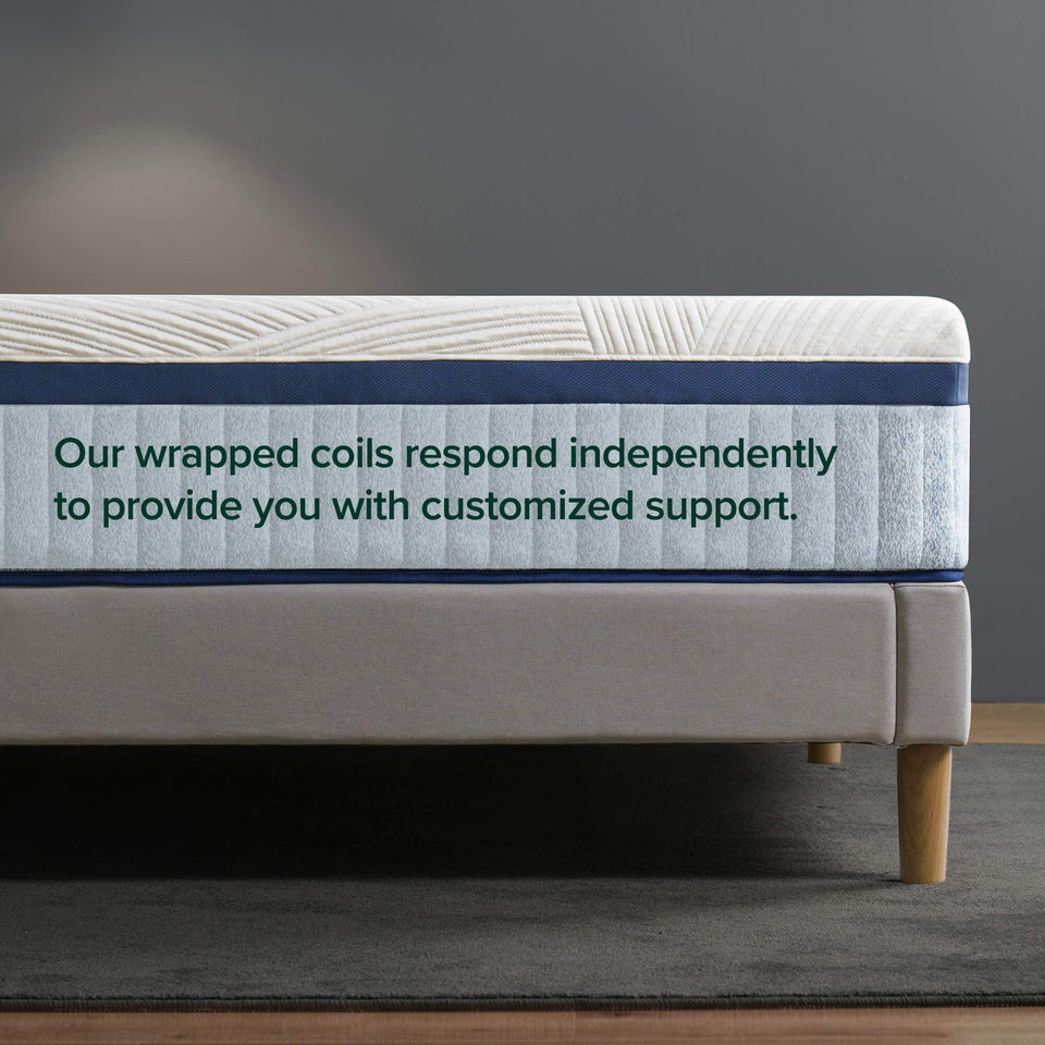 Ultra-Cooling-Green-Tea--Hybrid, our wrapped coils respond independently to provide you with customized support