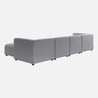 luca double chaise sectional sofa in grey