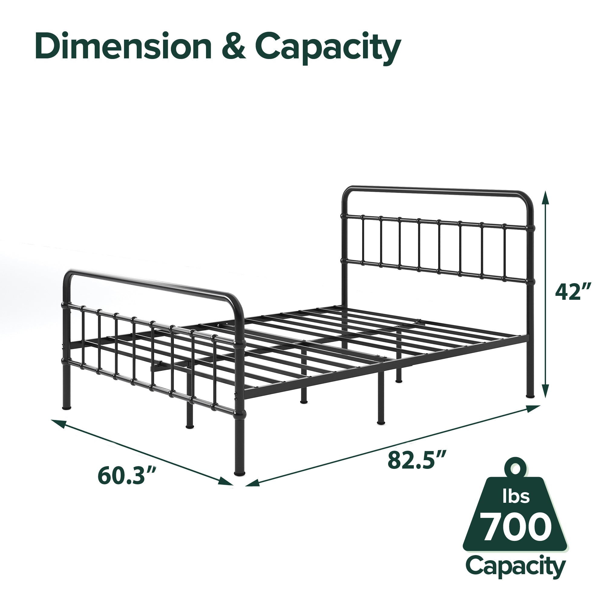 Florence Metal Platform Bed Frame