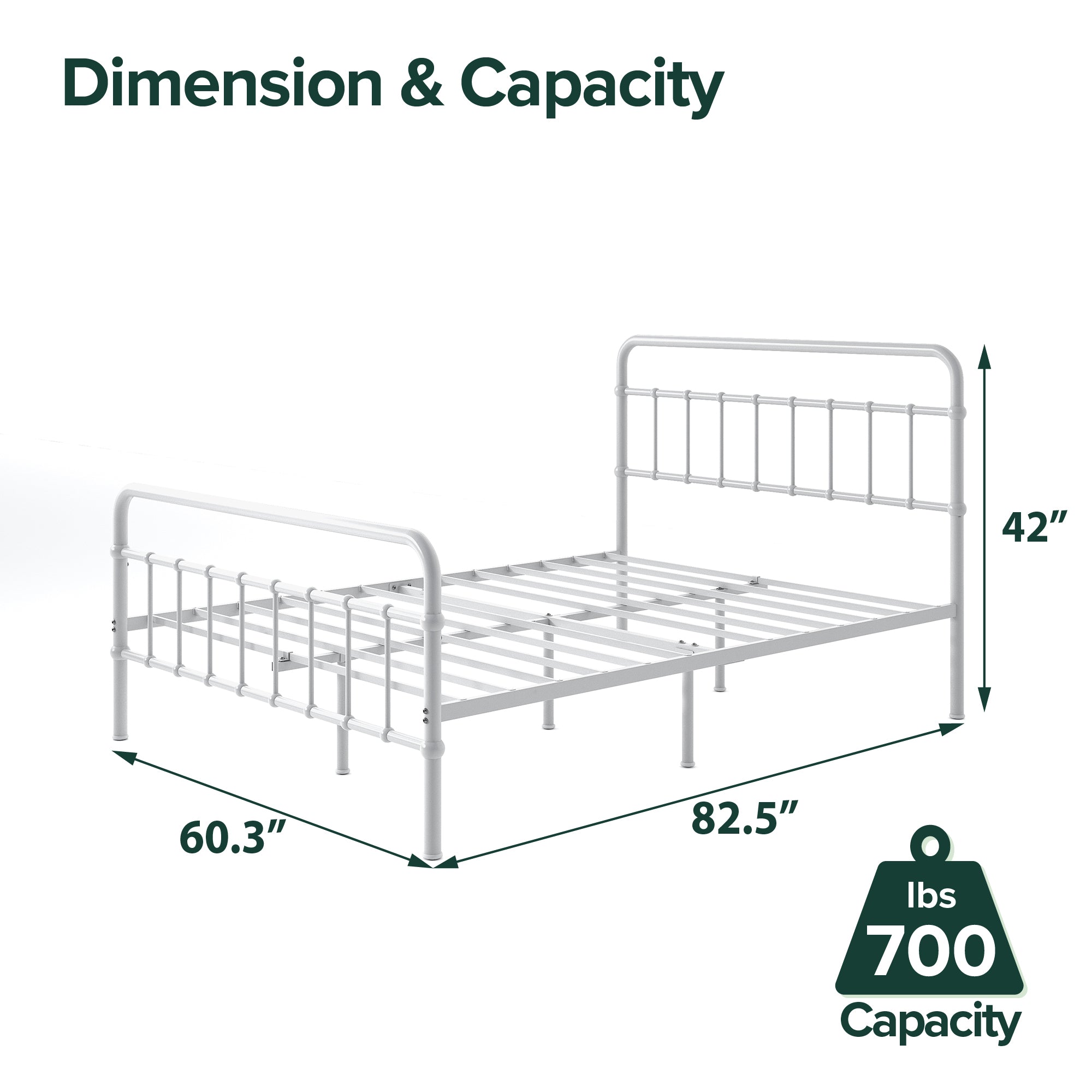 Florence Metal Platform Bed Frame