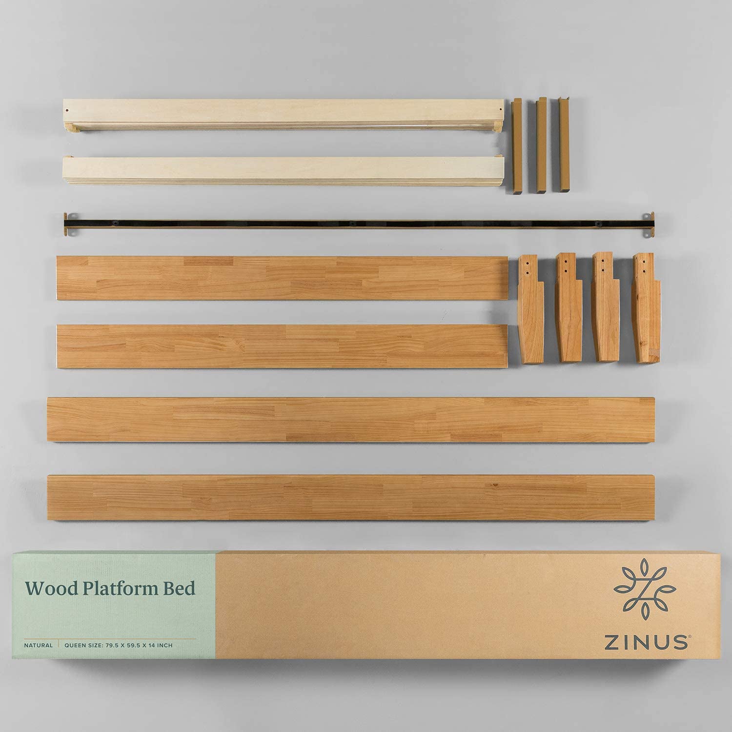 Moiz Deluxe Wood Platform Bed Frame