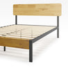 olivia metal and wood platform bed frame