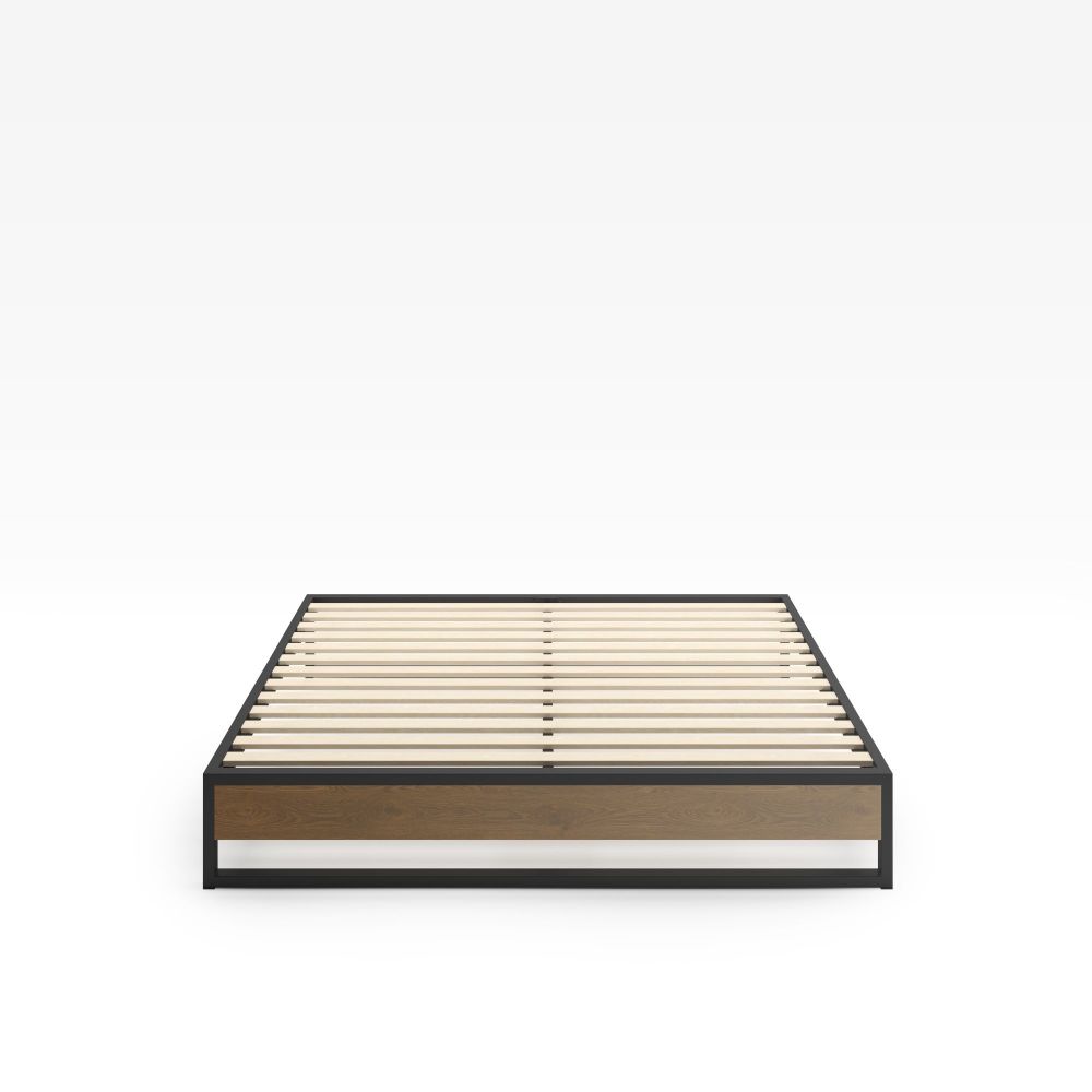 10 inch Suzanne metal and wood Platform Bed frame Front 