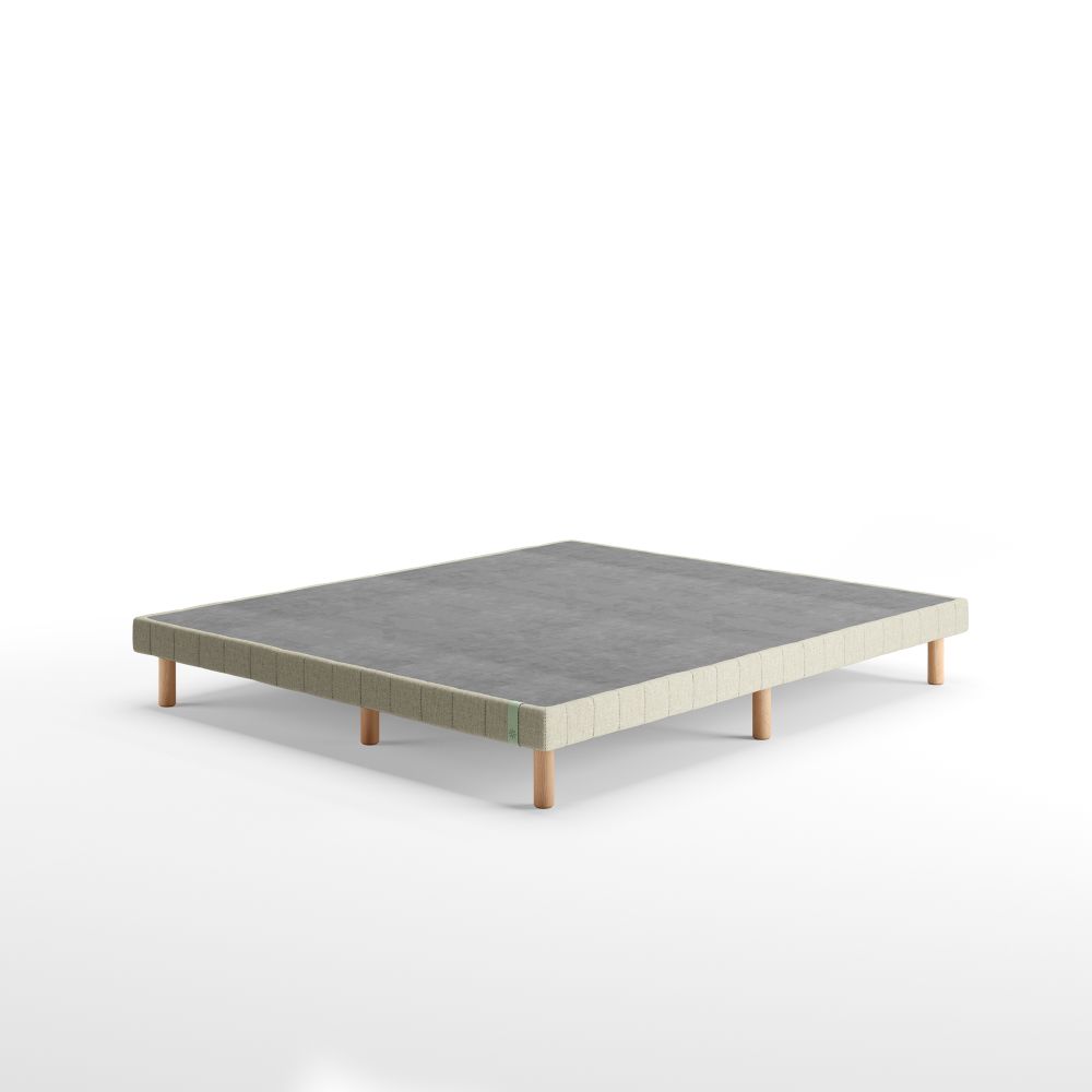 Justina Metal Mattress Foundation 11  Beige