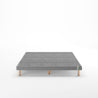 Justina Metal Mattress Foundation 11  Grey