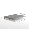 Justina Metal Mattress Foundation 11  Grey