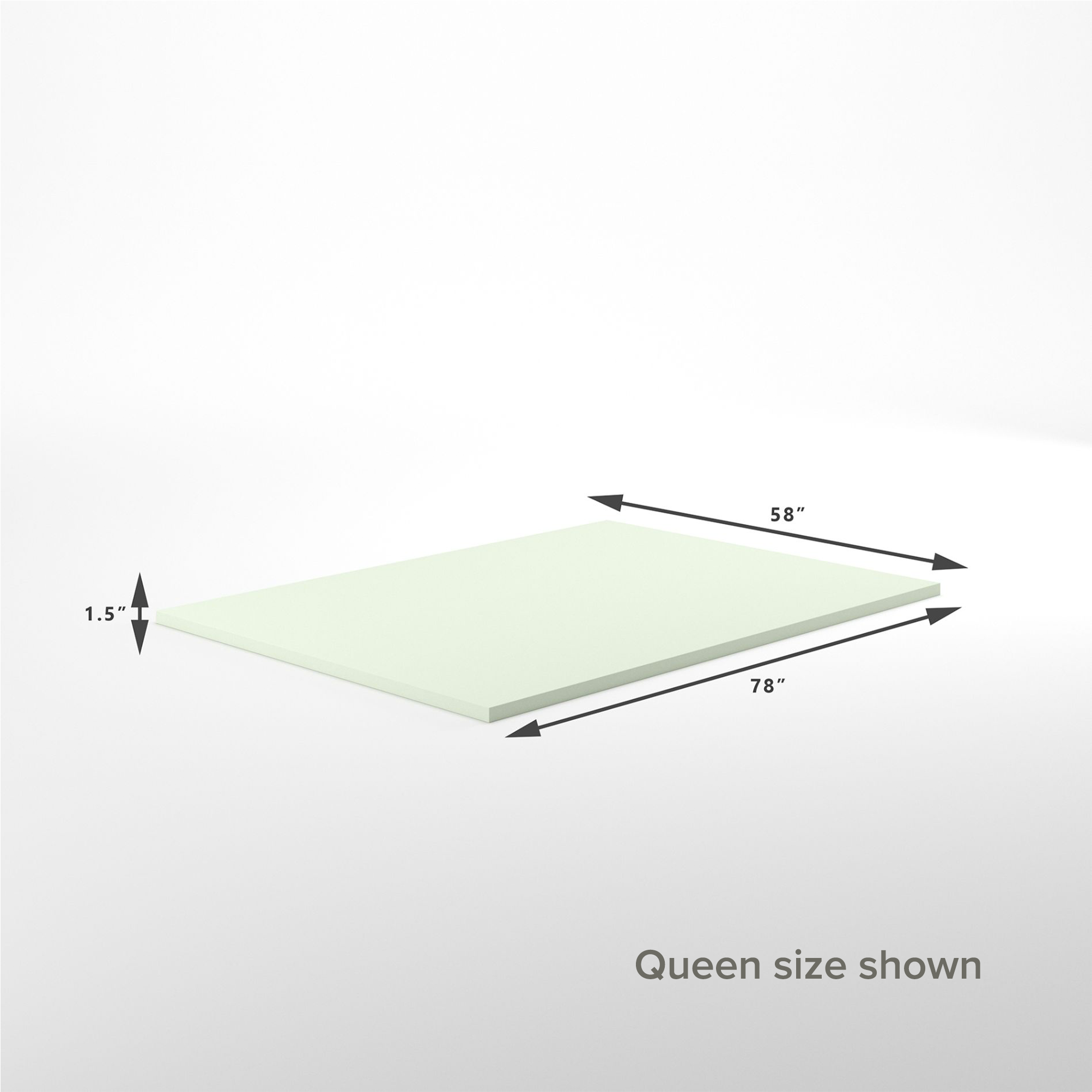 Pressure Relief Green Tea Memory Foam Mattress Topper 1