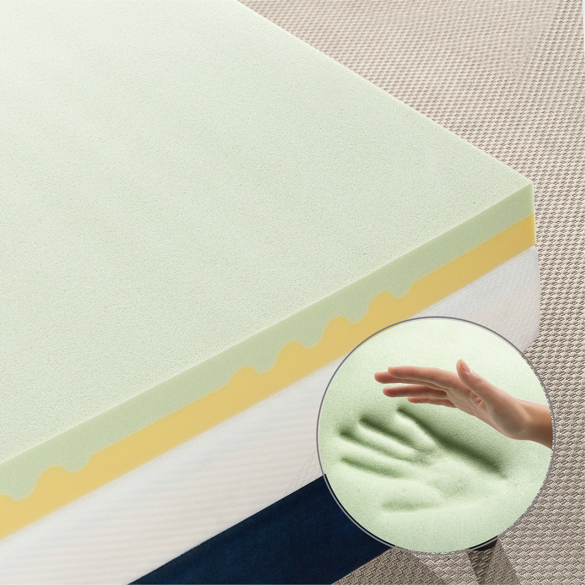 Green Tea TorsoTec® Memory Foam Mattress Topper