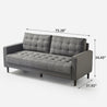 Benton Mid-Century Sofa dark Grey