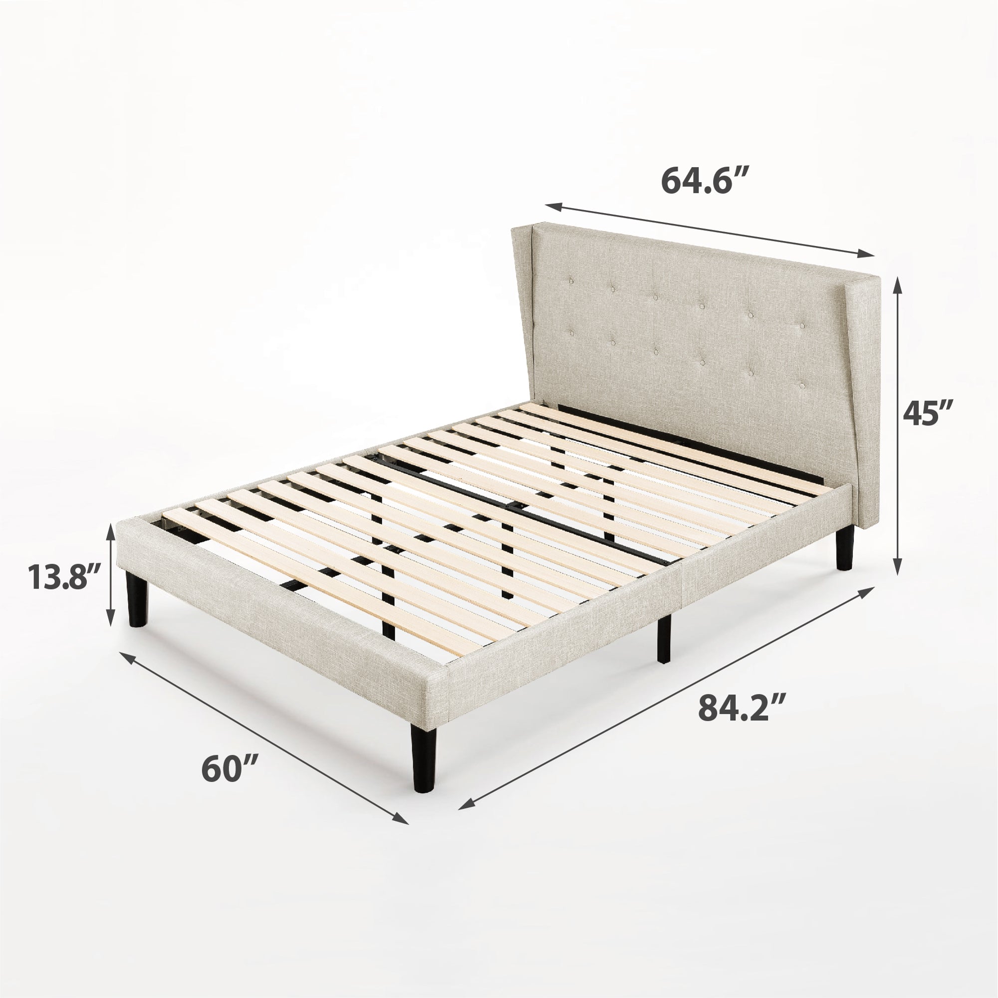 Athena Upholstered Platform Bed Frame