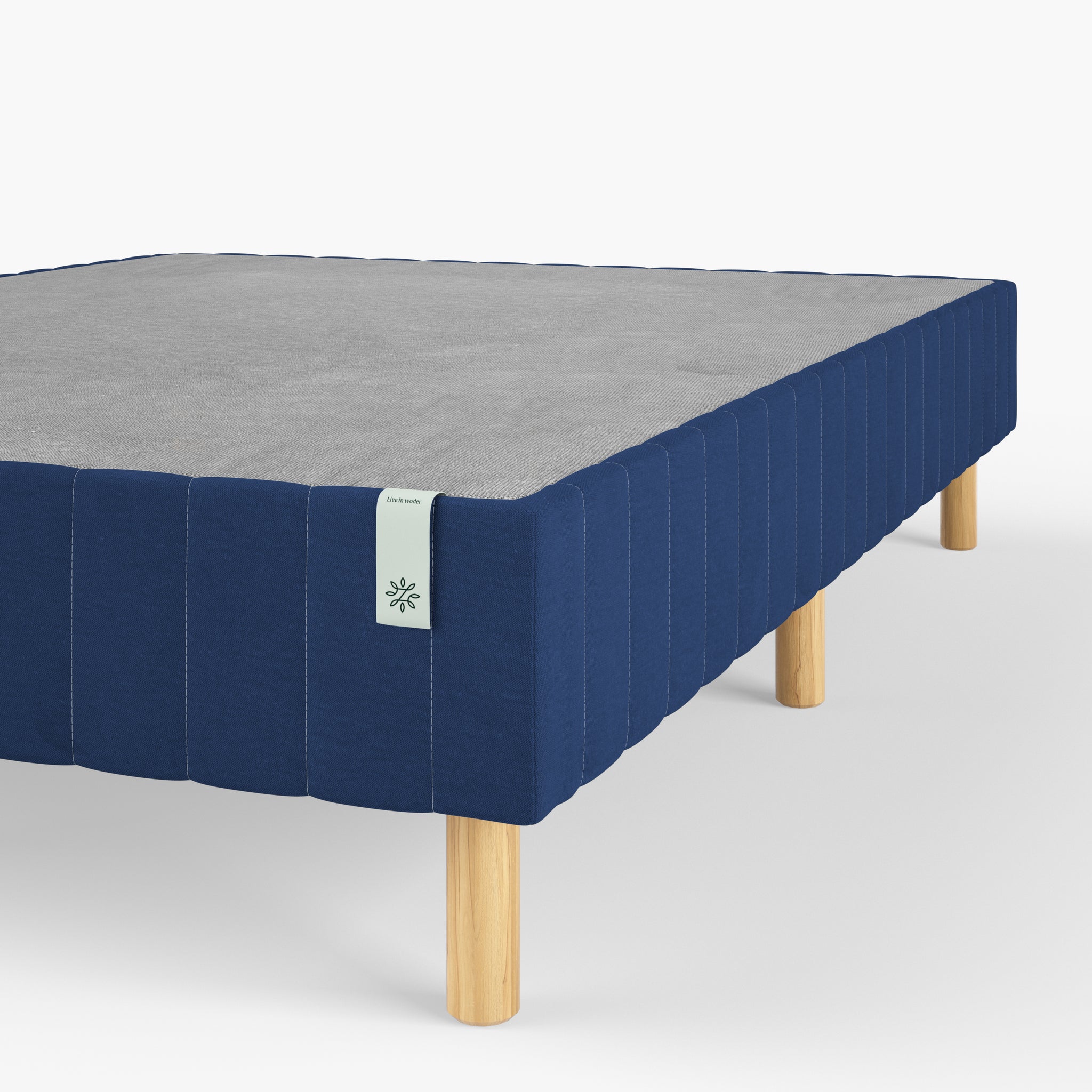 2019 GOOD DESIGN™ Award Winner - Justina Metal Mattress Foundation 16 inch detail quarter shot