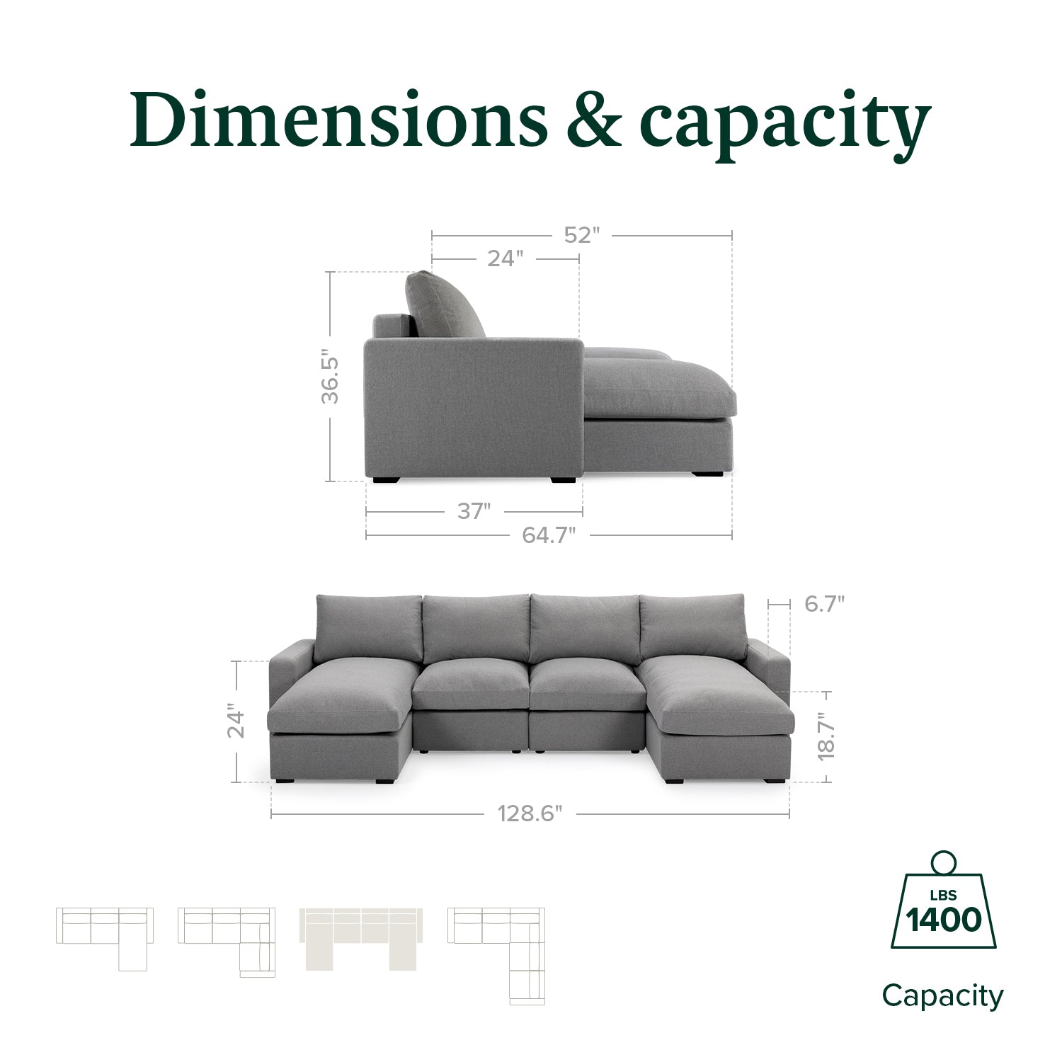 Jamison Double Chaise Sectional Sofa