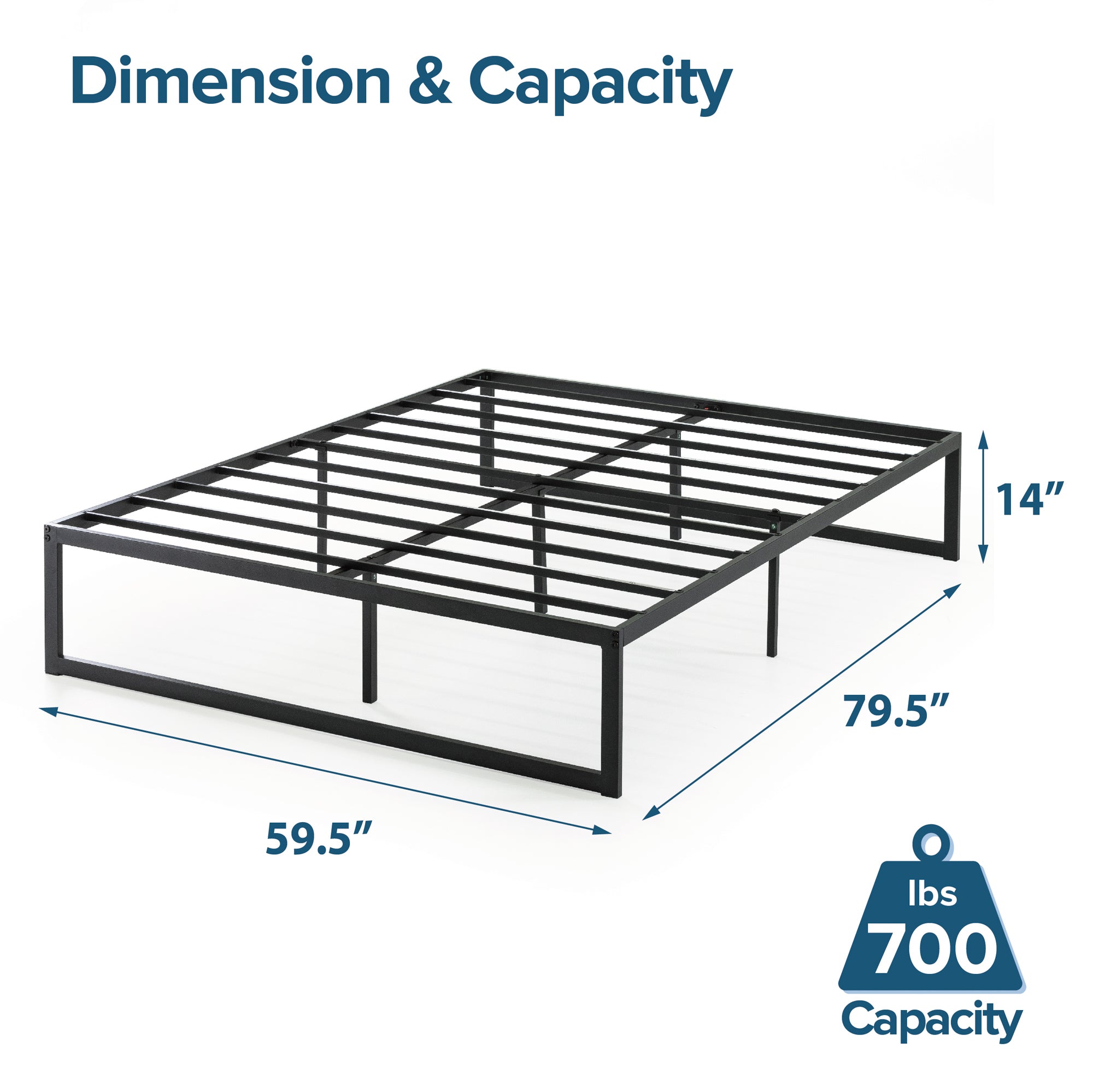 Abel Metal Platform Bed Frame