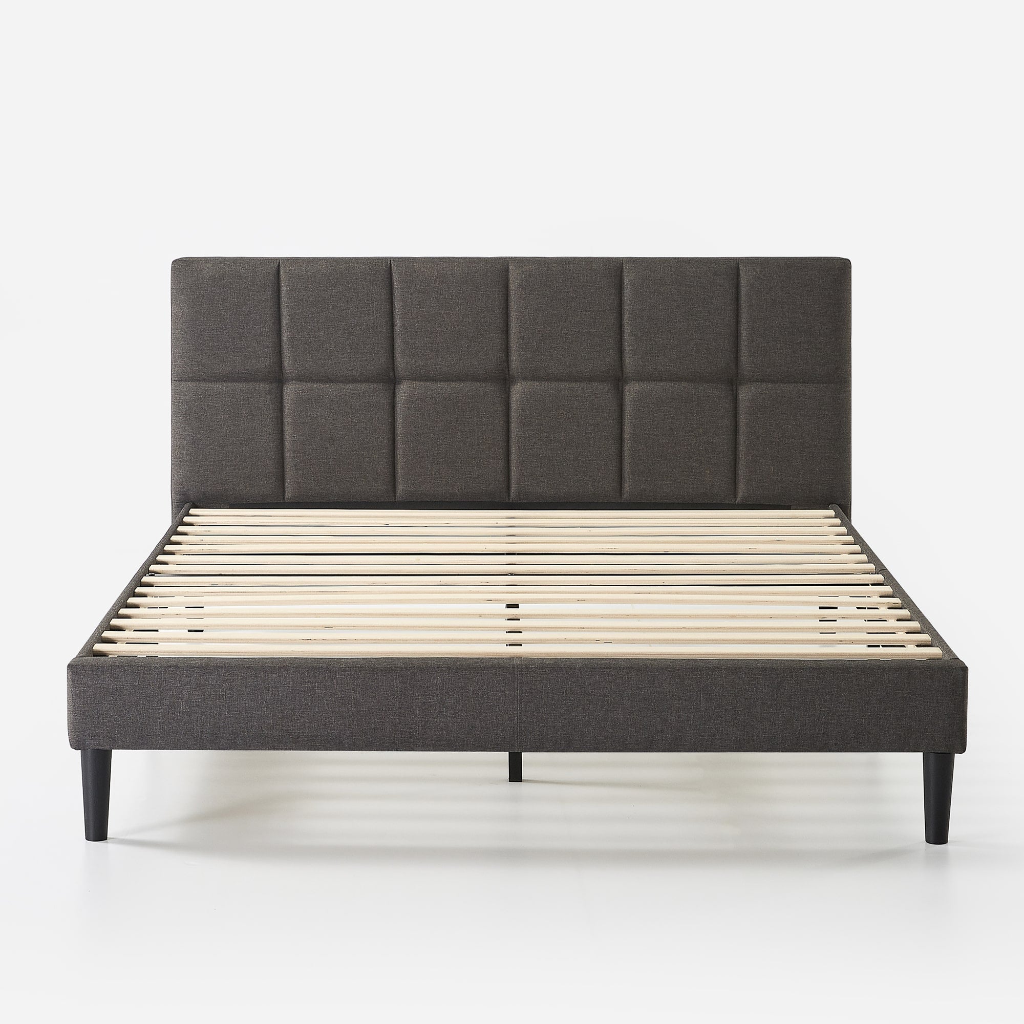 Lottie Upholstered Platform Bed Frame with Short Headboard