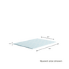 Cooling Air Flow Memory Foam Mattress Topper queen size dimensions