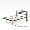 Mia Metal Platform Bed Frame